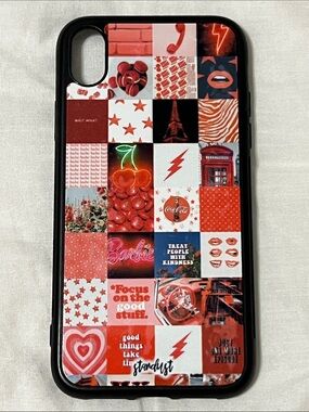 iPhone XR Y2K Red Collage Phone Case